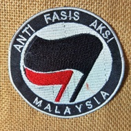 Antifa Malaysia Embroidery Patches | Punk Skinhead Patch Sulam