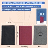 CSB Compact Reference Large Print Bible | Text 8 | Red Letter | Double Column | End of Paragraph Cro