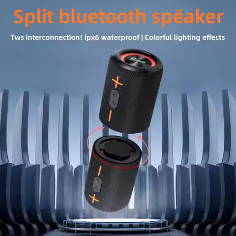 Cyboris 2-in-1 Separable Wireless Bluetooth Speaker Portable Outdoor subwoofer IPX6 Waterproof TWS I