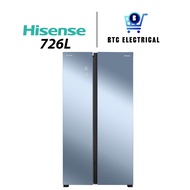 Hisense 726L Side by Side Inverter Fridge Refrigerator RS808N4ABU