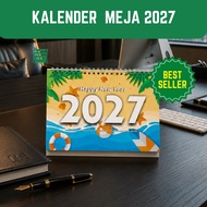 2027 DESK CALENDAR WITH AESTHETIC CARTOON THEME - 2027 SITTING CALENDAR