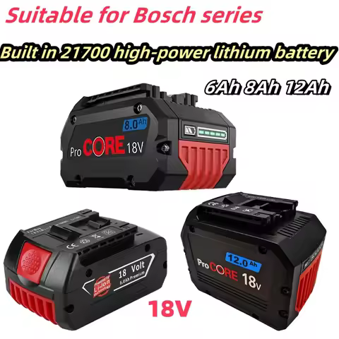18V 8Ah 12Ah ProCORE replacement battery, for Bosch 18V cordless tools BAT609 BAT618 GBA18V80 21700 