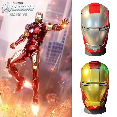 New Hot Iron Man Helmet Mk5 Jarvis Helmet Emit Light Manual Opening Closing High Configuration Colle