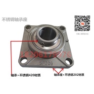 Square Stainless Steel Bearing Seat Bearing with Seat SUCF203 SF204 F205 F206 F207 F208