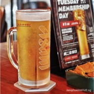 Import Asahi Thickened Asahi Beer Cup Japanese Restaurant Special Asahi Handle Draft Beer Cup Craft 
