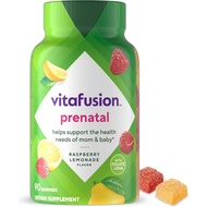 vitafusion PreNatal Gummy Vitamins, Raspberry Lemonade Flavor, Prenatal Vitamin Supplement for Women