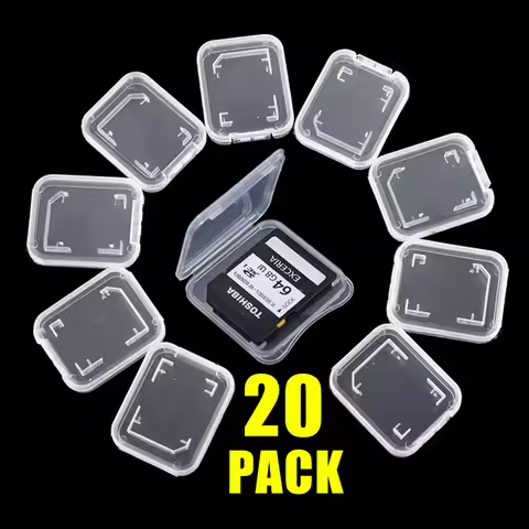 20/10/5/1PCS Transparent TF/SD CF Memory Cards Protective Case Holder Storage Boxes Portable Mini Cl