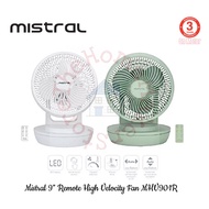 Mistral 9” High Velocity Fan with Remote MHV901R | MHV 901R (1 Year Warranty, 3 Years Motor Warranty)