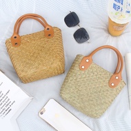 Small Small Handbag Handbag Seaside Vacation Straw Outing Handbag Pure Hand-woven Small Backpack Wov
