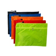 [SG] A5 Canvas Double Zip Mesh Bag Pouch Pencil Case