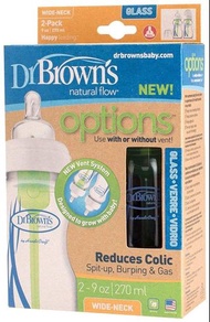 DR. BROWN'S OPTIONS+ 仿母乳排氣奶樽 - PESU 9OZ x 2