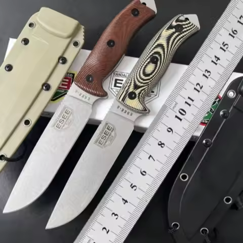 ESEE-6 Fixed Blade Camping Knife Push Button Ejection G10 Survival Tools Kit High Quality Outdoor ED