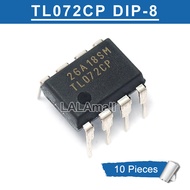 10ชิ้น TL072CP ต้นฉบับ DIP-8 DIP การปฏิบัติงานแบบคู่ IC แอมป์