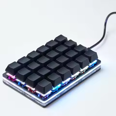 Mini Keypad 24 Keys Black USB DIY Shortcut Function Keyboard Custom Programmable Mechanical Keyboard