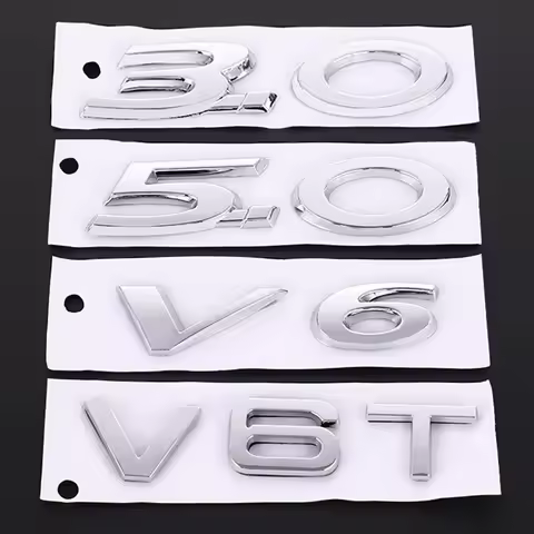 3D Car Sticker 3.0 5.0 V6 V8 V6T V8T Logo Stickers Rear Emblem Badge Decals Tail Trunk Sticker for A