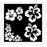 Hibiscus Flower Car Sticker Flower Laser Sticker Light Eyebrow Sticker Pattern Hibiscus Flower Stick