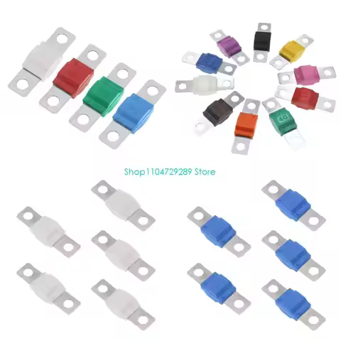 D8KE 5Pcs 30-200A Auto Fuses Flat Zinc Chip Small Fuses Sheet Battery Fuses for Car