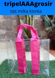 tas mika transparan/ tote bag mika/ hand bag mika bening -SEDIA JUGA - tas selempang wanita/tas sele