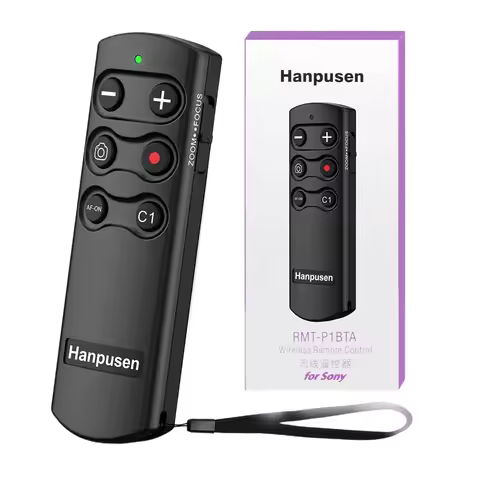 Hanpusen RMT-P1BTA Camera Remote Wireless Shutter Release Take Photos and Videos for Sony ZV-1F, A7R