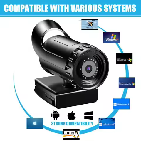 1080p/2K/4K Portable Webcam Autofocus Computer Camera HD Network USB Live Webcam 4k Rotatable with T