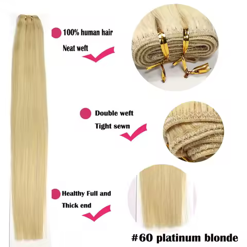 Chocola Straight 100% Real Human Hair Weft Bundles Extensions 100g/Pcs 16"-26" Remy Natural Hair Sew