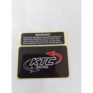 KTC RACING AND WARNING SHOCK STICKERS