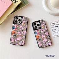 Casing High quality TiFY【MUZIKTIGER Rabbit Sticker】Mirror iPhone Case For iPhone 14 Pro Max 14 Plus 13 Pro MAX 12 Pro MAX 12 Pro 11 TPU Side Letters Shockproof  StylePhoneBackCover