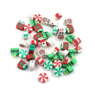Christmas Round Christmas Beaded Soft Pottery Beads Christmas Christmas Tree Christmas Santa Claus S