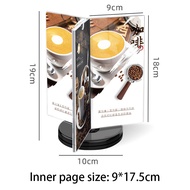 360° Berputar Stand Menu Acrylic Rak Menu Akrilik Acrylic Rotating Menu Card Stand Acrylic Menu S