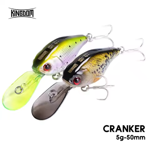 Kingdom Crazy Crankbaits Slow Sinking Fishing Lures 5g 50mm Mini Minnow Swing Small Cranks Hard Bait