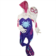 【TI hot】 Girls Gwen Superhero Bodysuit Spider Cosplay Mask Suit Jumpsuit Kids Party Fancy Dress Up G