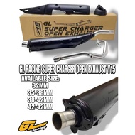 GL RACING SUPER CHARGER OPEN EXHAUST PNP Y15ZR TRUE PRESSURE RACING 32MM/35-38MM/38-42MM/42-42MM FRE