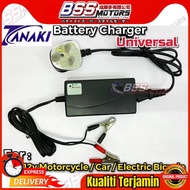 Tanaki AC 2A 6A 12V Battery Charger Universal Motorcycle / Car / Electric Bicycle Batteri use Malays