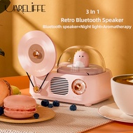Uareliffe R Bluetooth Speaker With Night Light Aromatpy Record HiFi Stereo Cute Decoration Mini Wireless Speakers