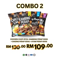 Mils Combo 02 | KAMBING PERAP 500g, DAGING PERAP 500g, CHICKEN CHOP 2PCS, AYAM PERAP 600GRAM