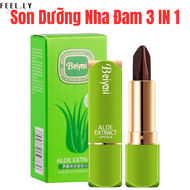 Son dưỡng môi chính hãng Beiyasi nha đam 3 trong 1 dưỡng ẩm lâu trôi khử thâm môi son dưỡng môi cao