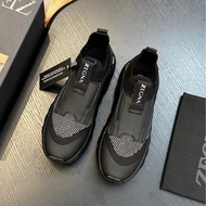 3BO Zegna Summer New Style Leather Shoes Fashion Men's Breathable Casual Shoes Comfortable All-Match