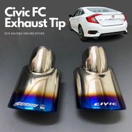 Honda Civic FC Exhaust Tip Spoon &amp; Civic Logo