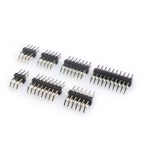 5 Pcs 2.54 MM Pin Header Male Dual Row Right Angle Horizontal SMT SMD 2x2 4 6 8 10 12 14 16 20 24 26