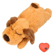 【A Happy】 Plush Heartbeat Puppy Behavioral Training Toy Plush Pet Snuggle Anxiety Relief Sleep Aid D