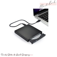 USB Solid Slim External DVD Drive USB 2.0 - Portable Writer/Burner/Rewriter/CD ROM Drive