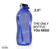 Tupperware Eco Bottle 2L Flip Cap, Water bottle, Botol Air Sekolah Ofis - 1pc Blue