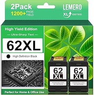 LEMERO Remanufactured Ink Cartridge Replacement for Ink 62 62 Ink 62XL Ink Cartridges