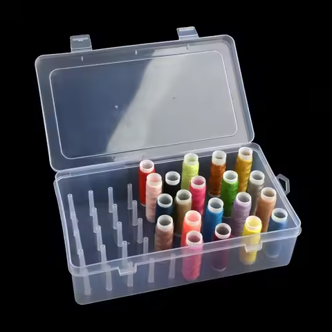 42 Axis Needle and Thread Box Household Storage Box Multi Functional Transparent Needle and Thread S