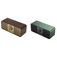 [FAST ERA]-Portable Retro FM Radio Wooden Radios Receiver Wireless Hi-Fi Stereo Bluetooth Speakers S