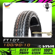 TAYAR VIVA TUBELESS TYRE FT107 100/90-10