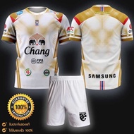 ชุดกีฬาเสื้อพิมพ์ลายหน้าแขนหลังพร้อมกางเกงthailand