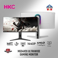 HKC MG34H2U 34" 1440P 165Hz Curved Ultrawide 2K Gaming Monitor Wide