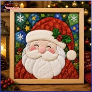 YVETTPH 1 Set Christmas Fabric Art Kit, DIY Christmas Themed Fabric Painting Kit, Durable Cotton Fab