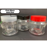 750ml Balang kosong /Balang Kuih Plastik Pet container/Balang Biskut 1Pcs (Black,Gold,Pink,Red)
